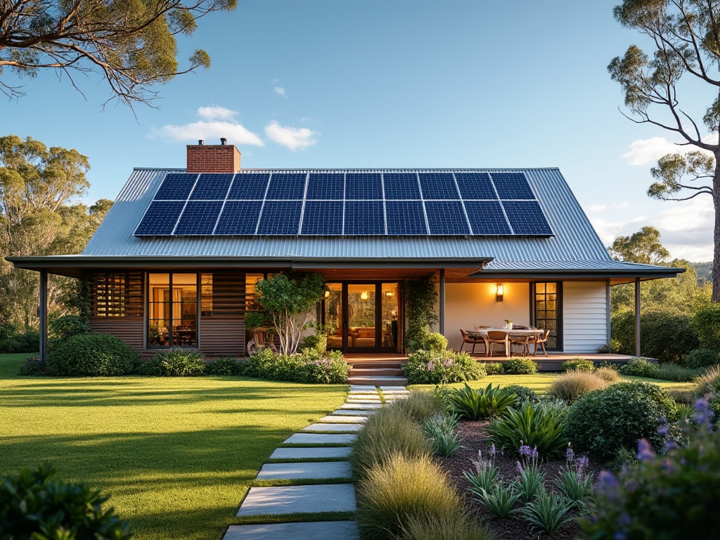 Placas solares en tejado de casa